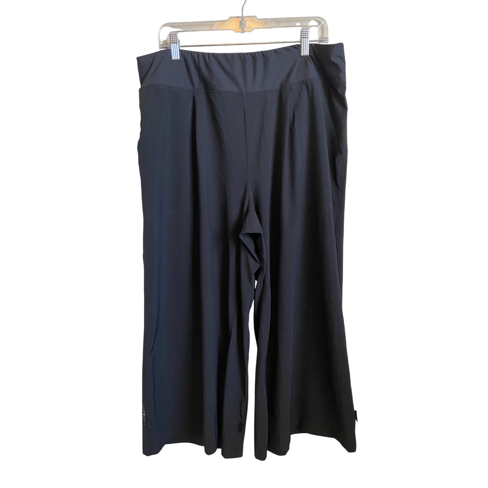Title Nine Nimblene Wide Leg Pants Black XL Recycled Stretch Active TN-230973